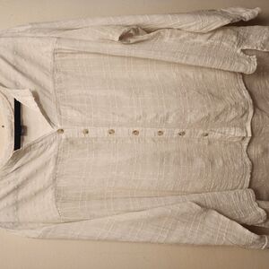 Anthropologie Cream Button-Up Camisole